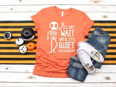 an orange shirt that says pumpkin spice = fall parfait on the front and back