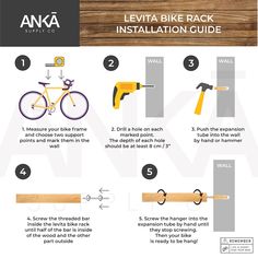 the instructions for how to install a bike rack