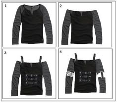 ;-) Goth Diy Clothes, Diy Goth Clothes, Goth Diy, Clothes Makeover, Diy Clothes For Women, Sketch Template, Diy Clothes Refashion, Model Sketch, Diy Clothes Videos