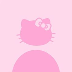 a pink hello kitty wallpaper with the word hello kitty on it's face