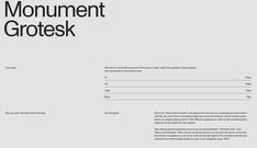 an image of a document with the words monument grotesk on it