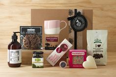 the coffee lover's hamper is packed with goodies, cookies and more