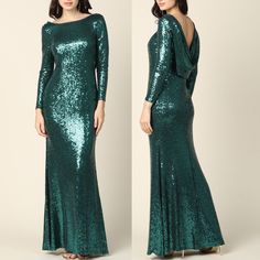 Reposhing This Item I Purchased From @Katiebug416. Loved It, But Ready To Rotate For Something New. Questions? Leave A Comment Below! Eva Dress, Eva Green, Long Sleeve Sequin, Formal Gown, Green Long Sleeve, Formal Gowns, Hunter Green, Something New, Sequin