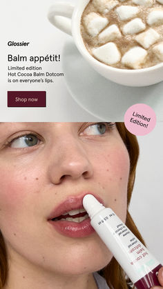 Quench your lips with Hot Cocoa Balm Dotcom, back for a limited time. Swipe on an addictive taste + chestnut-brown tint. Glossier Hot Cocoa Balm Dotcom, Dream Picture, Gorgeous Eye Makeup, Beauty On A Budget, Nyc Closet, No Makeup Makeup, Xmas Wishlist, Bridal Eye Makeup, Budget Beauty