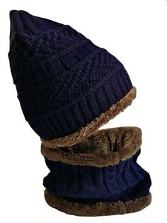 2pcs Youth Knitted Hat And Scarf Set For Boys And Girls, Winter Warm Plush Cap And Neck Warmer Navy Blue Casual     Knit Hat   Kids Accessories, size features are:Bust: ,Length: ,Sleeve Length: Boys Fleece Hats, Winter Hat For Toddler Boy, Crochet Hat And Scarf Set, Crochet Hat And Scarf, Warm Blue Hat, One Size, Blue Winter Beanie Cap, Kids Ski Hat, Hat And Scarf Set, Knitted Hats Kids