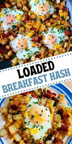 Egg And Hashbrown Skillet, Hash Recipes Breakfast, Breakfast Bake With Potatoes, Breakfast Ideas With Hashbrown Patties, Loaded Breakfast Hash, Potato Scramble Breakfast, Breakfast Sweet Potato Hash, Breakfast With Potatoes And Eggs, Breakfast Potatoes With Eggs