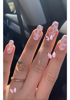 Cow Nails, Cute Gel Nails, Short Acrylic Nails Designs, Short Acrylic Nails