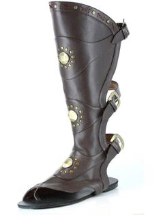 Sandal Boots, Costume Boots, Open Toe Boots, Ellie Shoes, Roman Sandals, Costume Shoes, Stylish Boots, Shoes Brown, Brown Sandals