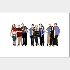 a group of people standing next to each other in front of a white background with the words good news on it