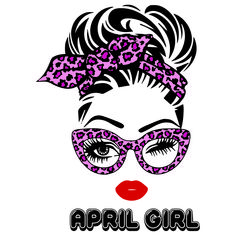 April Girl Svg, Birthday Svg, Born In April Svg, Girl Born In April Svg, April Girl Svg, April Svg, April Birthday Svg, Girl With Bun Svg, Girl With Glasses Svg, Girl Gifts Svg, Birthday Gifts Svg, Birthday Party Svg, Happy Birthday Svg, svg cricut, silhouette svg files, cricut svg, silhouette svg, svg designs, vinyl svg