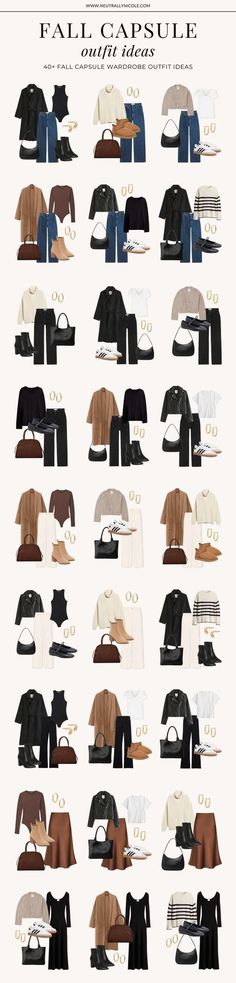 Minimalist Fashion Women Winter, Swedish Capsule Wardrobe, Long Sleeve Fall Outfits, H&m Capsule Wardrobe, Fall In The South Outfits, 2024 Fall Capsule Wardrobe, Fall Capsule Wardrobe 2024, Fall Essentials Wardrobe, Shop The Look Outfit