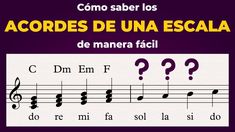 a sheet with music notes on it and the words acordes de una escalaa