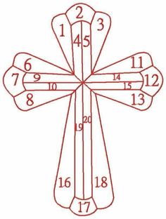 a cross with numbers drawn on it and the number elevens in each section below