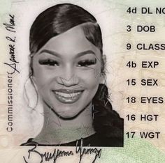 Cute Driver License Pictures, License Id Picture, Id Photo Aesthetic, Pretty Id Card Picture, Cyberghetto Aesthetic, Passport Pictures