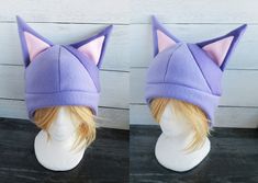 These hats are made from fleece. Hats do not have eyes and other orientations can be discussed, send me a message! ⫸ Perfect for: fans, cold weather, costumes, or conventions. Very warm! ⫸ Size: Fits anyone age 5+, one size fits most. Circumference about 24-25 in. ⫸ Care instructions: I recommend hand wash but should be fine in machine wash cold. ⫸⫸Most made when ordered. All hats are made in a smoke-free, pet-free environment. All hats are made with a sewing machine. Patterns and designs are dr Themed Cosplay Hat, One Size Fits Most, Themed Hats For Cosplay, One Size Fits Most, Themed Cosplay Hat, Winter Costume Cat Ears Hats And Headpieces, Halloween Cosplay Beanie Hat, Themed Fitted Hat For Cosplay, Novelty Beanie For Cosplay, Themed Winter Hats For Cosplay, Themed Winter Cosplay Hats