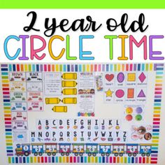 a poster with the words i year old circle time on it