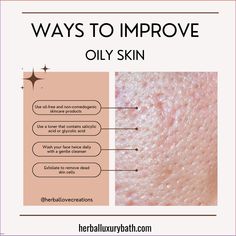 *Use oil-free and non-comedogenic skincare products to control sebum production. *Salicylic and glycolic acid penetrates deep into the pores of the skin to dissolve dead skin cells and flaky skin that has built up on the surface of the skin and causes clogged pores. *Washing your face helps to clear dirt, oil, and other irritants from the skin's surface. *Exfoliation can remove dead skin cells, unclog pores, improve skin texture, and promote cell renewal. How To Clear Pores, Unclog Pores On Face, Pores On Face, Control Oily Skin, Minimalist Skincare, Travel Skincare, Oil Based Cleanser, Washing Your Face