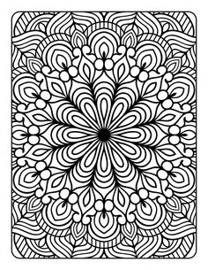 a black and white drawing of an abstract design with swirly shapes in the center