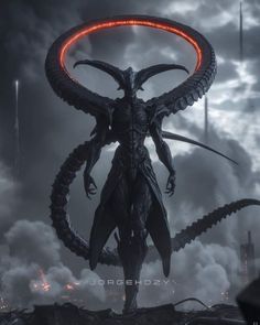 Warrior Concept Art, Dark Creatures, Alien Concept Art, Demon Art, Alien Art