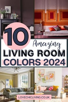 living room colors with the words 10 amazing living room colors