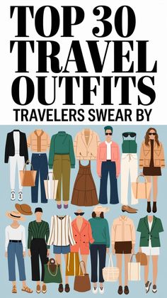 Need some travel outfit inspiration? Check out these 30 traveler-approved looks that are both stylish and comfortable. Perfect for every destination and season! Save this pin to update your travel wardrobe with tried-and-true styles. Travel Wardrobe For Women Over 50, Fall Travel Packing, Travel Outfits For Women, Minimal Clothes, Travel Packing Outfits