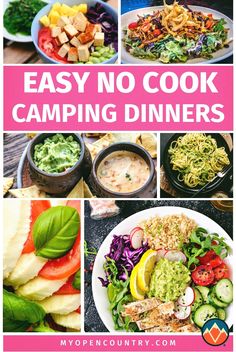 easy no cook camping dinner ideas