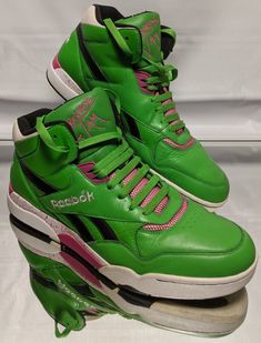 Reebok Reverse Jam Hexalite Green and Pink Men's Size 12 Shoes Great Shape!  See Pictures for Condition. Free Priority Shipping! Cleaned Up to eBay Standards. Pink Men, Naomi Campbell, Green And Pink, See Pictures, Jam, Athletic Shoes, Men's Shoes, Shoe Accessories, Size 12