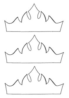 three crowns drawn in black and white