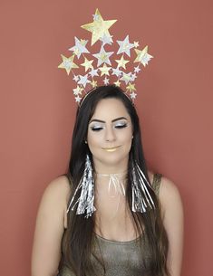 DIY Fantasia de Constelação para o Carnaval! » Passando Blush Creative Costumes, Dia De Muertos, Blush, Crown