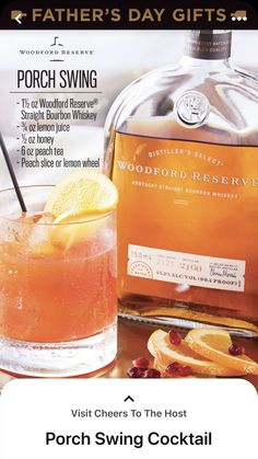 an advertisement for woodford reserve's father's day gifts