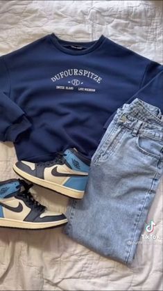 What To Wear With A Blue Shirt, Fit Check Aesthetic, Outfits For Boys, Stile Hijab, Trendy Boy Outfits, Cute Nike Outfits, Street Style Outfits Men, Mens Casual Dress Outfits, Guys Clothing Styles