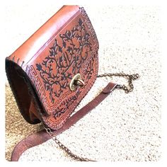 New Hand Made 100% Pure Leather Purse Engraved Beautifully Great Thick Quality Purse Will Last Forever Brown Leather Purse, Handmade Purse, Handmade Purses, Everyday Outfit, Leather Purse, Coach Dinky Crossbody, Leather Handmade, Leather Purses, Saddle Bags