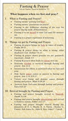 the prayer for fasting and prayer