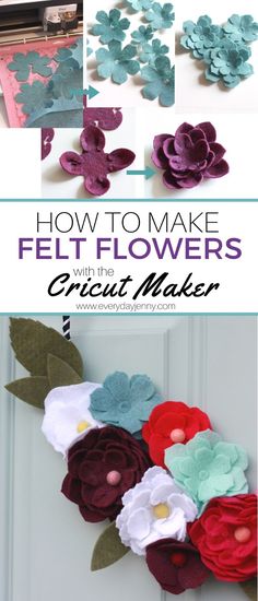 how to make felt flowers with the crict maker