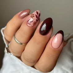 November Nails Fall, Almond Acrylic Nails Designs, Diy Acrylic Nails, Almond Acrylic Nails, Nails Only