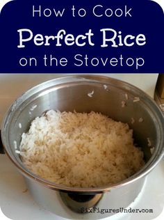 how to cook perfect rice on the stovetop in an instant pressure cooker or pot