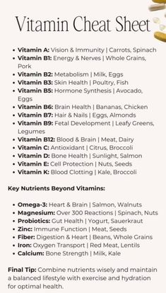 Vitamin Cheat Sheet, Vitamin Chart, Vitamin Charts, Vitamin B9, Health Chart, Fetal Development, Home Health Remedies, Alternative Healing, Essential Oil Diffuser Blends