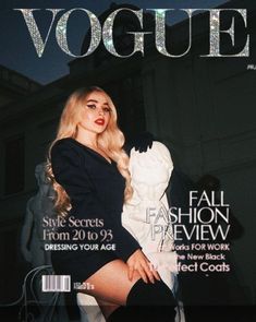 a magazine cover with a woman in high heels