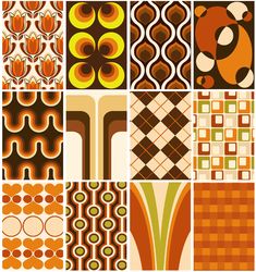 an iphone screenshot shows the different patterns on the screen, including oranges and browns