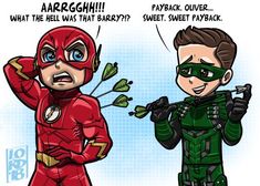 the flash and green arrow are talking to each other