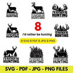 8 different hunting svg files