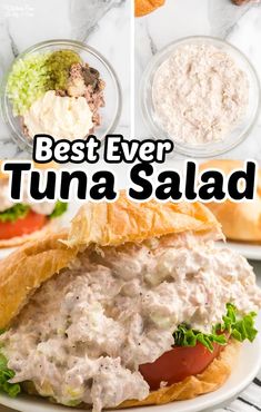 the best ever tuna salad in a croissant bun