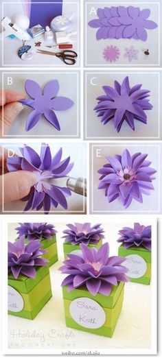 how to make paper flowers out of construction paper - step by step instructions on how to make them