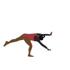 a person in red and black shirt doing a handstand on their stomachs