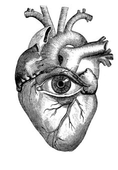 an image of the human heart with all seeing eyes on it's app screen