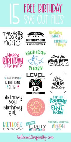 birthday stickers for girls and boys