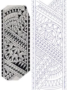 two different designs are shown in the same drawing style, one is black and white