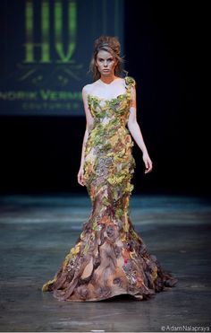 The Deep South Fynbos Collection, Hendrik Vermeulen Garden Of Time Fashion, Nature Runway Fashion, Earth Fashion Show, Elements Of Nature Fashion Show, Nature Inspired Dress Illustration, Biomimicry In Fashion, Catwalk Design, Eden Dress, Festival Outfits Rave