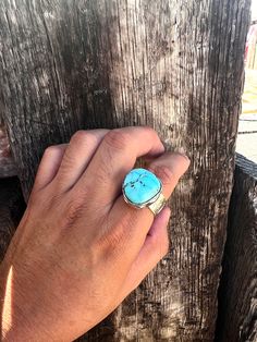 .925 Sterling Silver, Stamped Shank, Stamped Bezel, Adjustable Mens Turquoise Rings, Turquoise Rings, Men's Ring, Native American Jewelry, Nevada, Turquoise Ring, Rings For Men, Bangles, 925 Sterling Silver