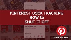 pinterest user tracking how to shut it off